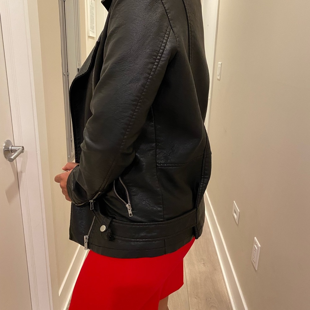 Black leather jacket